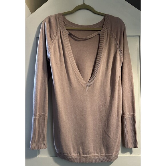 Lululemon Unity Drop Back Sweater Dusty Rose Size 12 - Picture 5 of 6